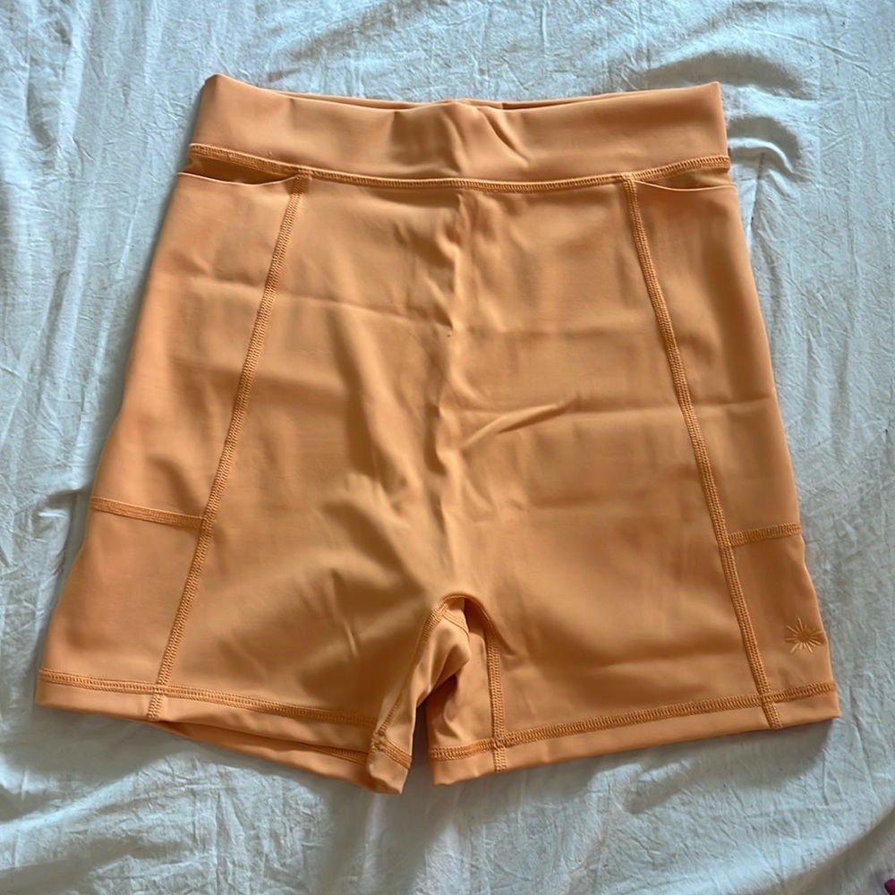 Aerie Offline Orange Bike Shorts